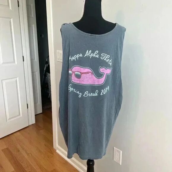 Kappa Alpha Theta XXL comfort colors spring break 2014 tank top - Picture 5 of 6
